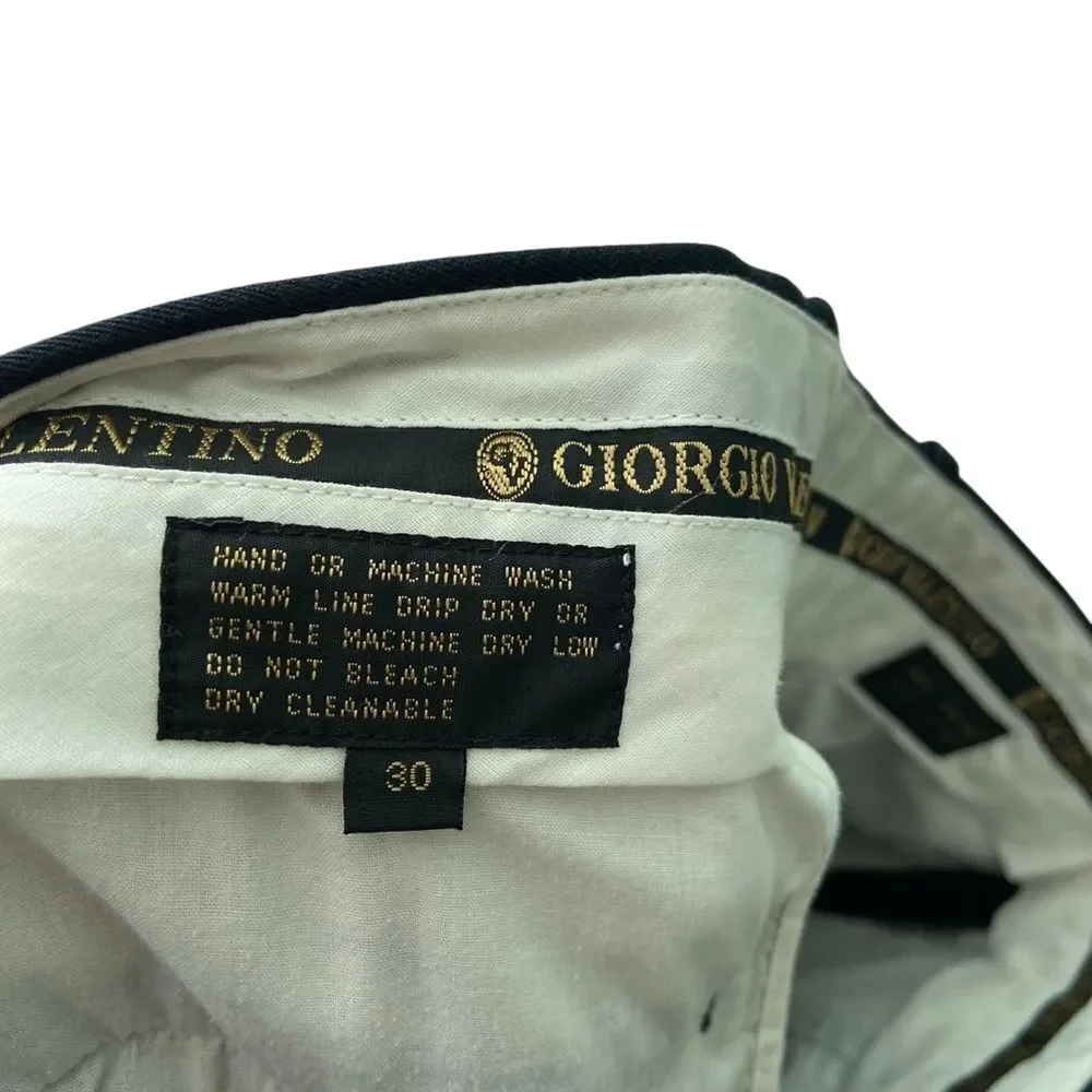 Vintage Giorgio Valentino Classic Navy Blue Men's Pants in Size 30